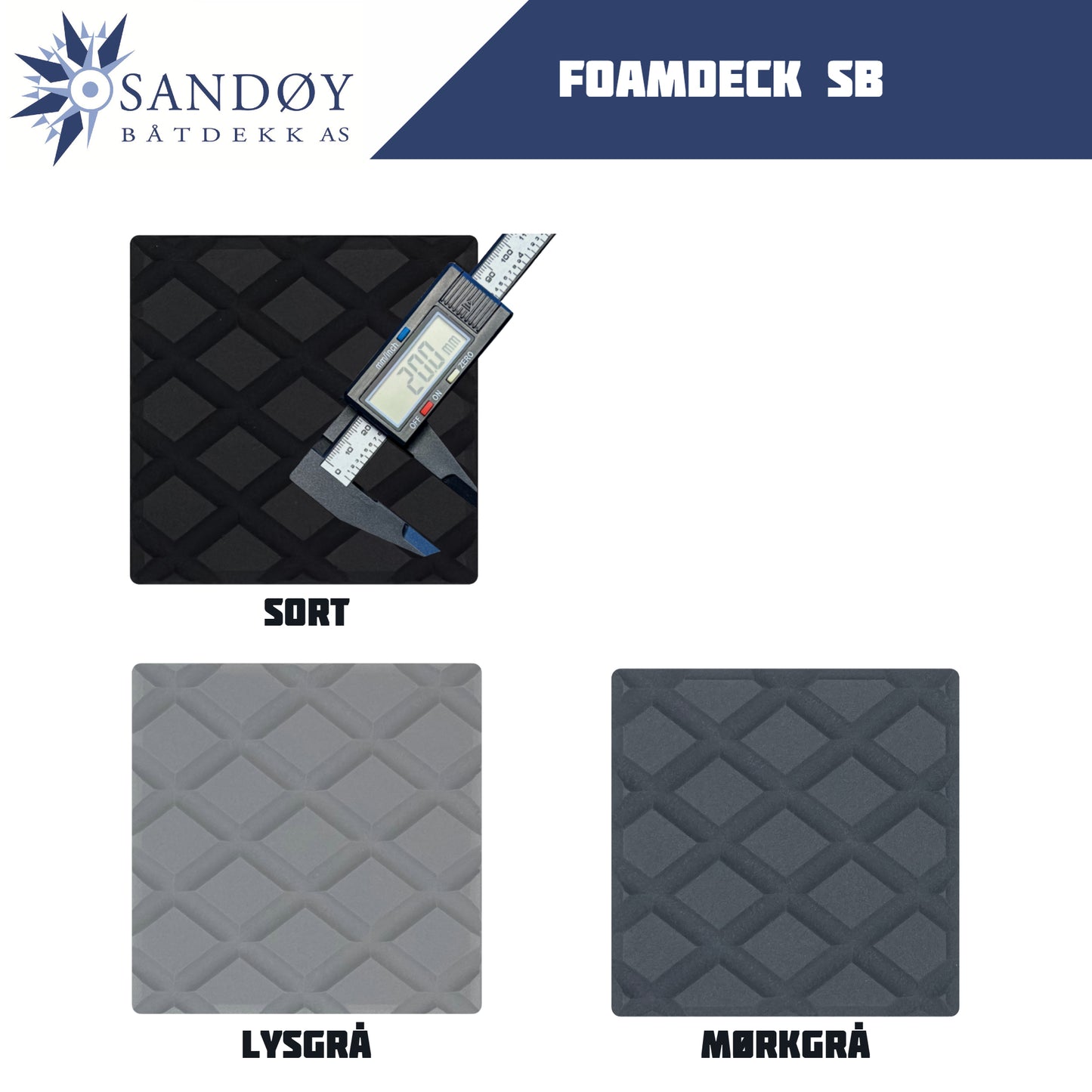 EVA Foamdeck SB farger - Sandøy Båtdekk