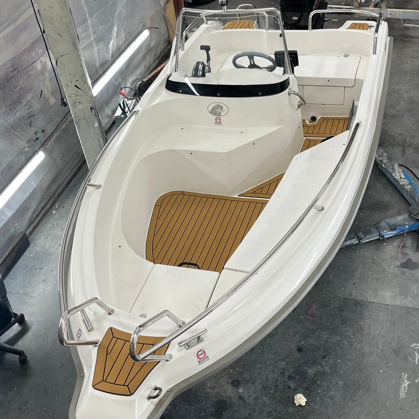 EVA Foamdeck til Uttern S46/4612 fra Sandøy Båtdekk. Teakdekk - Flexiteek - Foamdeck