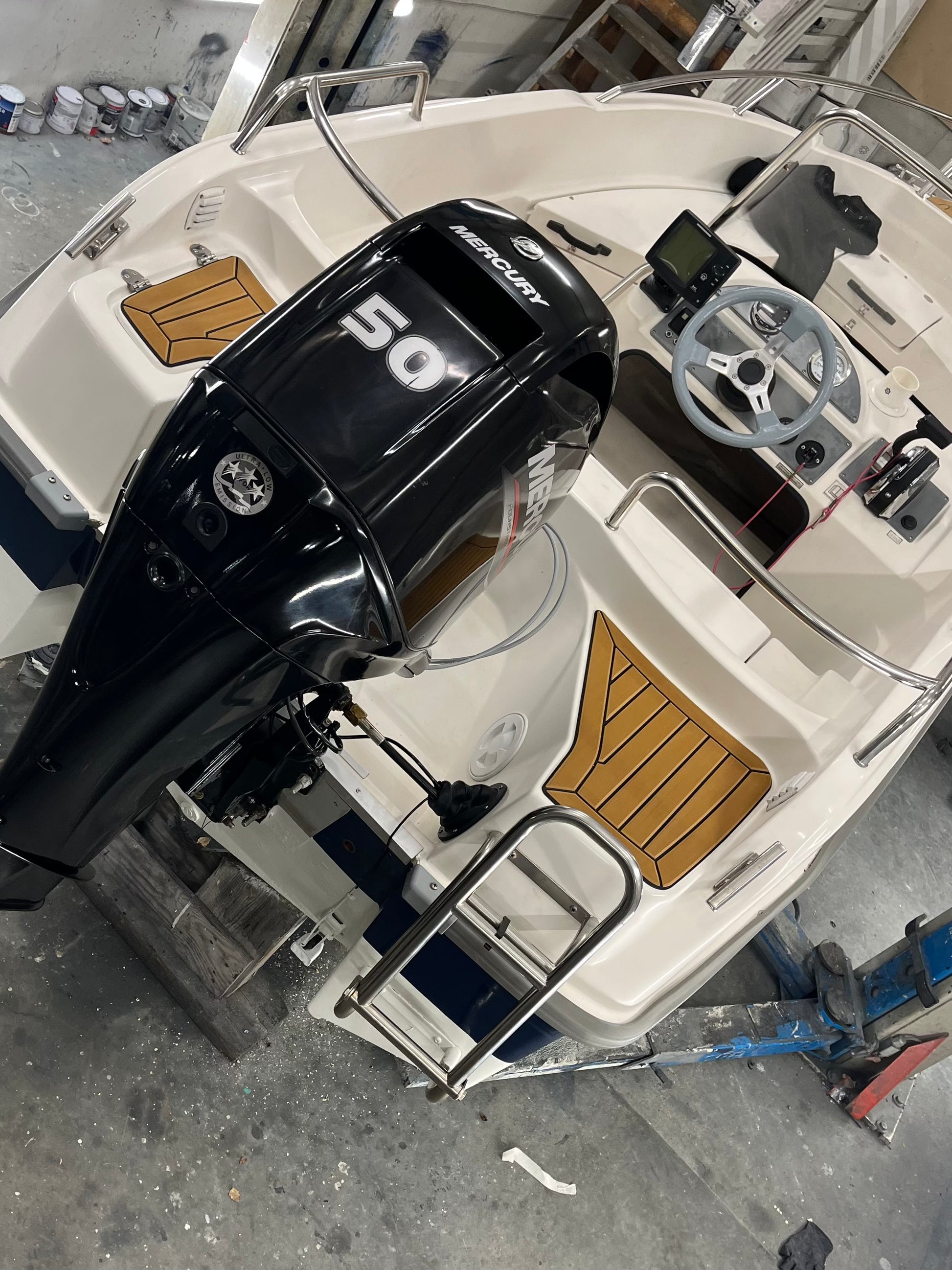 EVA Foamdeck til Uttern S46/4612 fra Sandøy Båtdekk. Teakdekk - Flexiteek - Foamdeck