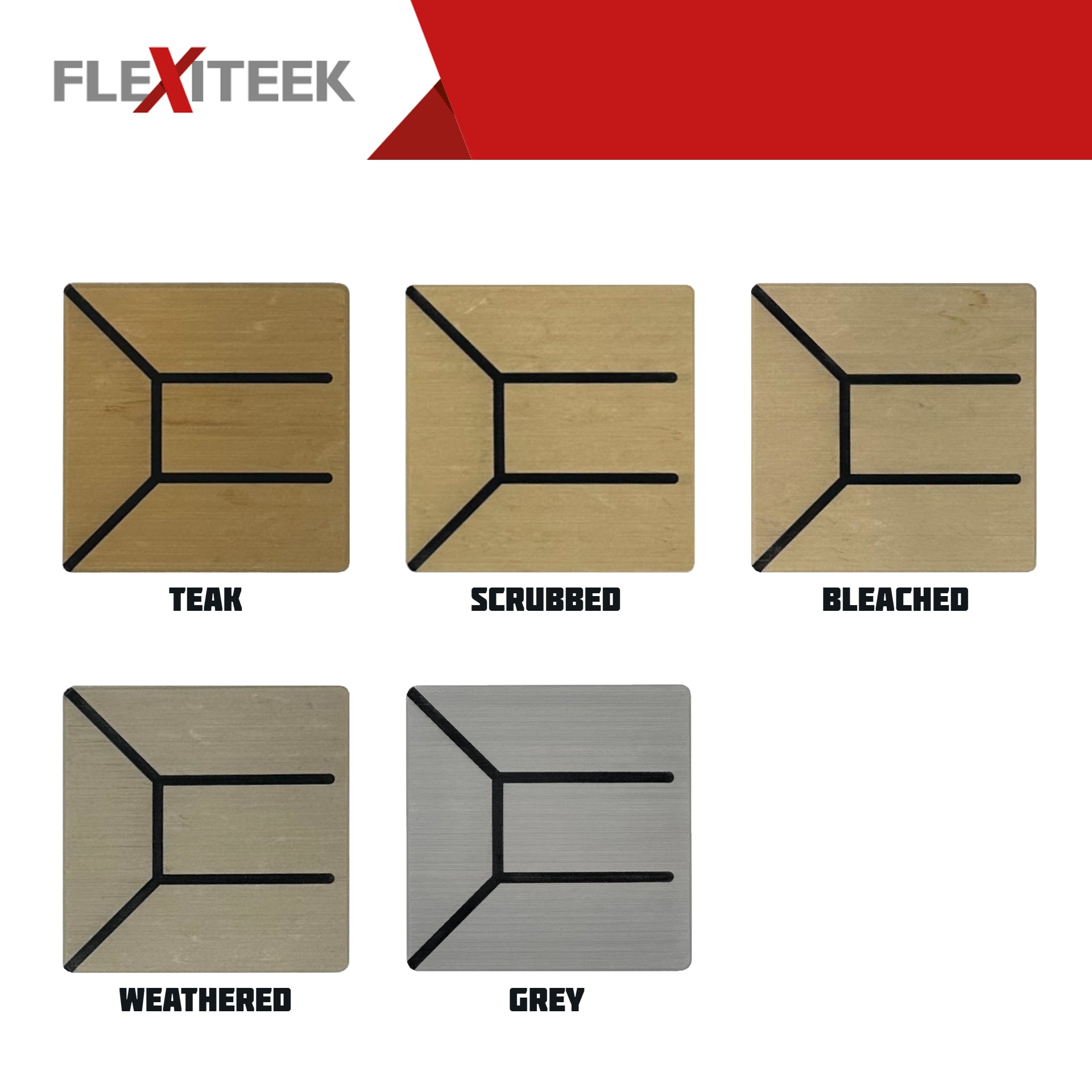 Flexiteek 3 vareprøvefarger
