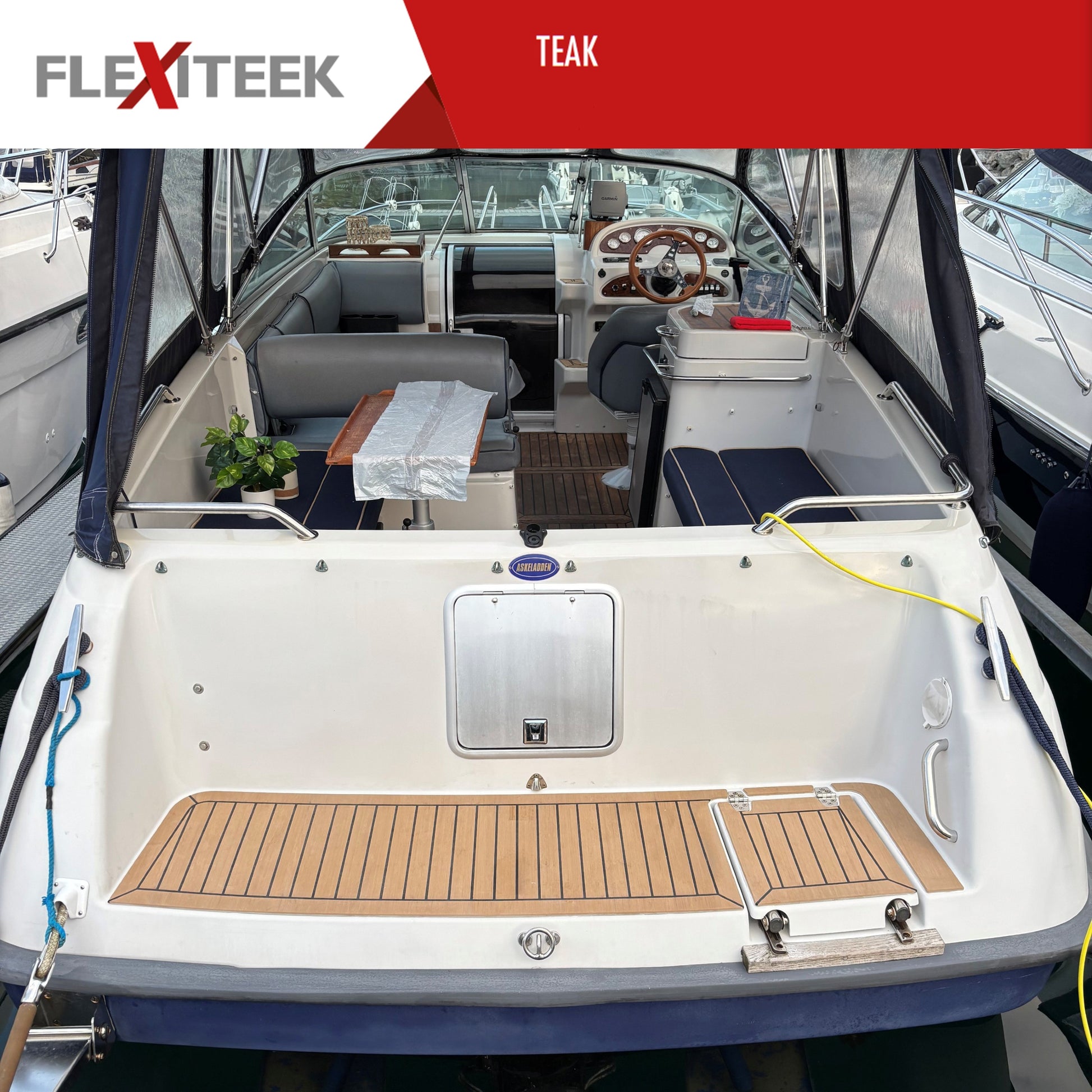 Askeladden 705 Voyager med ny Flexiteek - Teakfarge fra Sandøy Båtdekk ( Plattform )