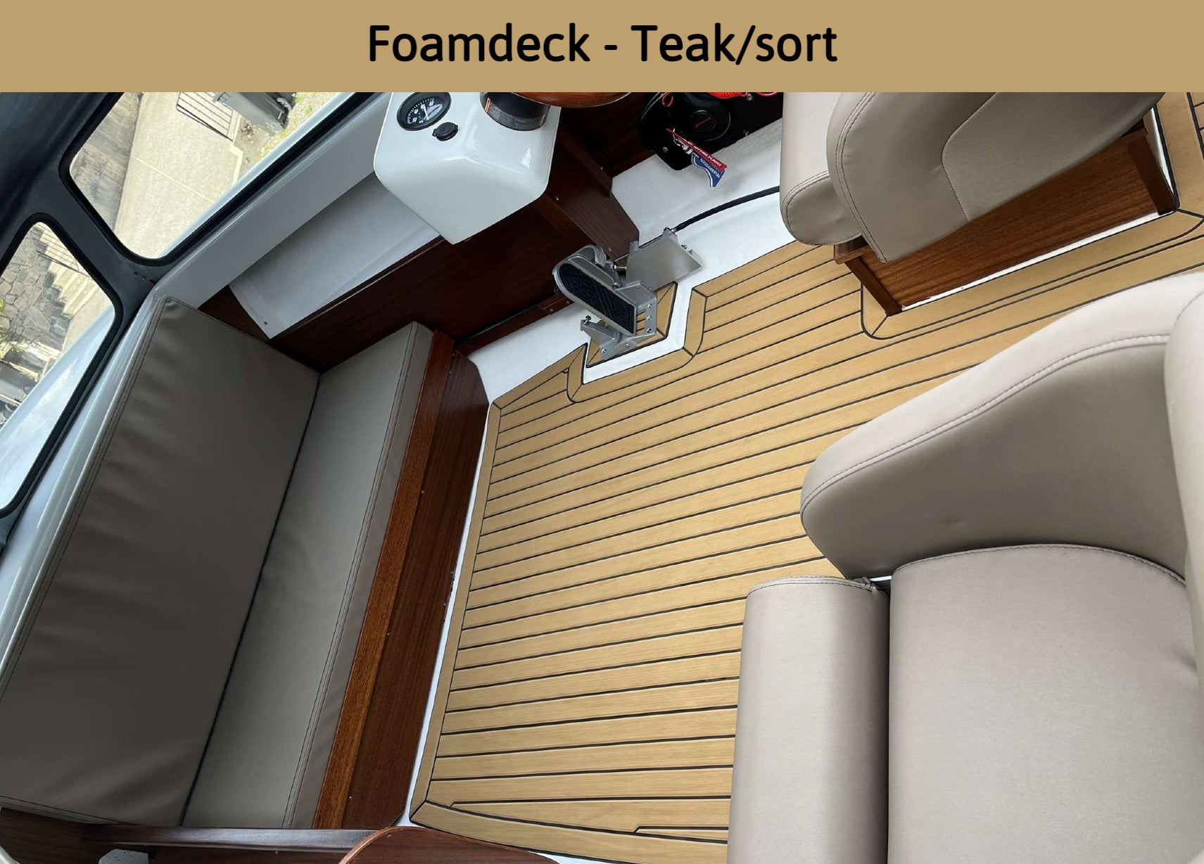 Foamdeck teakfarge til fjordling fra Sandøy Båtdekk. Trenger du nytt båtdekk eller lei av vedlikehold og slitt teakdekk/laminatdekk? Bestill foamdeck og Flexiteek i vår nettbutikk, båtdekkbutikken.no