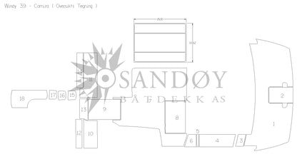 Båtdekk til Windy 39 Camira