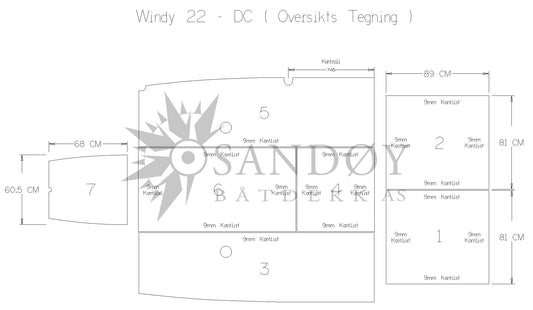 Båtdekk til Windy 22 DC
