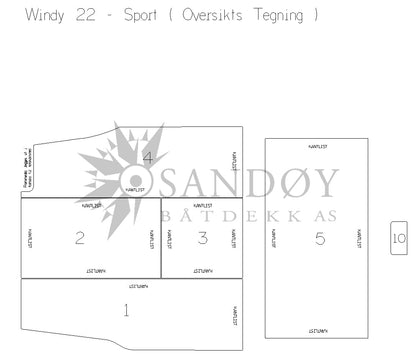 Båtdekk til Windy 22 Sport