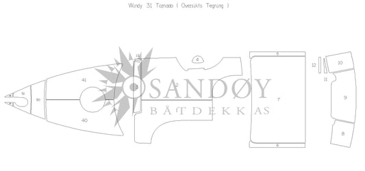 Båtdekk til Windy 31 Tornado