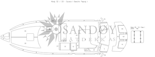 Båtdekk til Windy 33 Scirocco