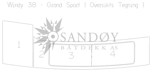 Båtdekk til Windy 38 Grand Sport