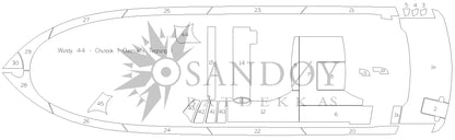 Båtdekk til Windy 44 Chinook