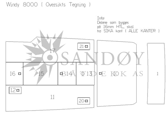 Båtdekk til Windy 8000