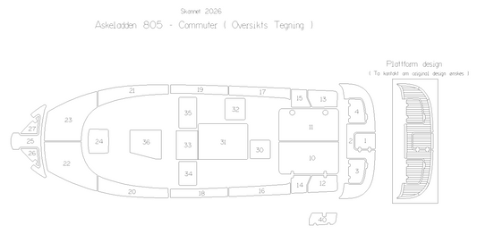 Båtdekk Askeladden 805 Commuter